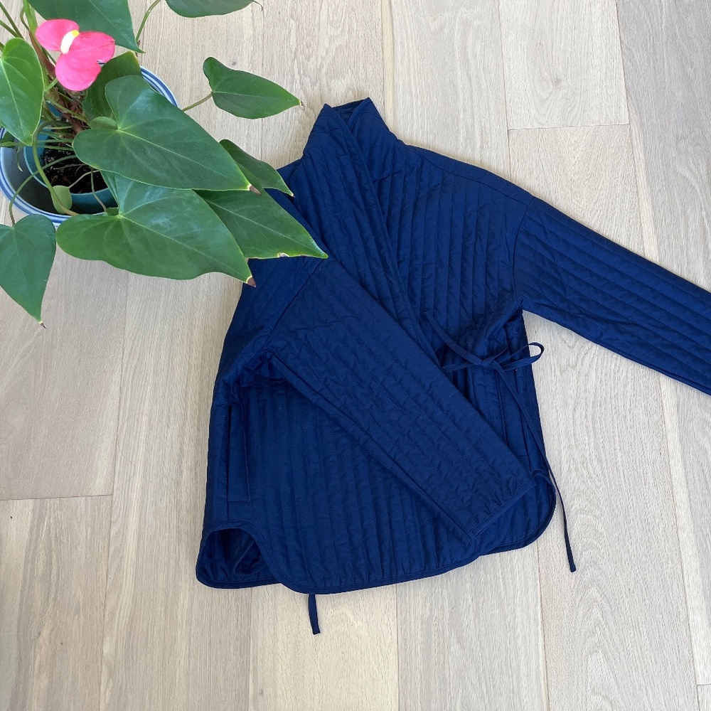 NWT Navy Blue Kimono House Coat - Size XSm